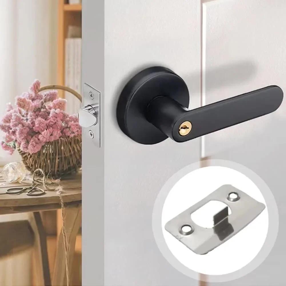 5/10ks Standardní trubkový západkový zámek Dveřní bezpečnostní západka Náhradní protiplech Niklovaný Koupelnový zámek Příslušenství