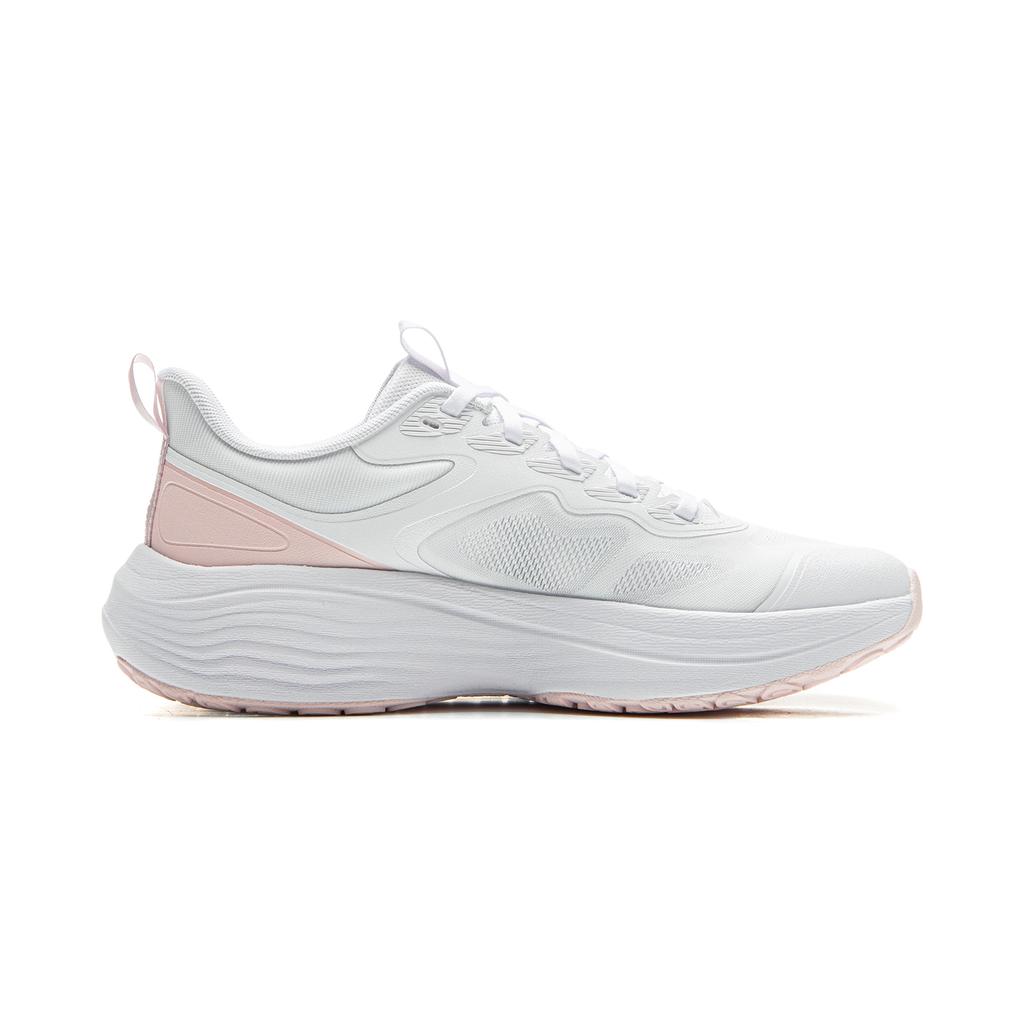 Li-Ning Lite Soft Resilient Thick Sole Height Increasing Non-Slip Wear-Resistant Breathable Lightweight Low-Top Casual Shoes Women sneaker AGLU162-1