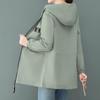 Primavera Autunno Moda Donna Bomber Giacca da donna Tasca con cerniera Con cappuccio Due lati Capispalla Sciolto Giacca a vento taglie forti Donna