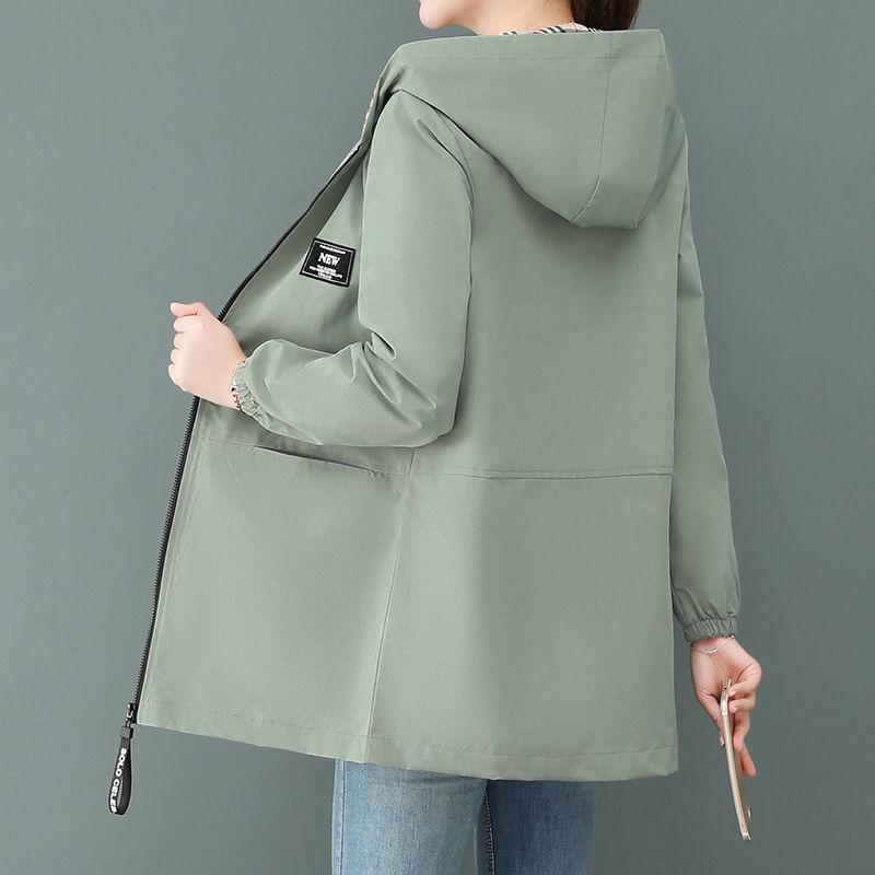 Primavera Autunno Moda Donna Bomber Giacca da donna Tasca con cerniera Con cappuccio Due lati Capispalla Sciolto Giacca a vento taglie forti Donna