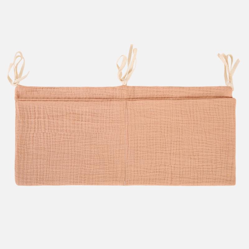 Non-Toxic Baby Crib Storage Bag Cotton Double Pouch Newborn Bed Headboard Organizer For Kids Baby Bedding Diaper Toys Bag