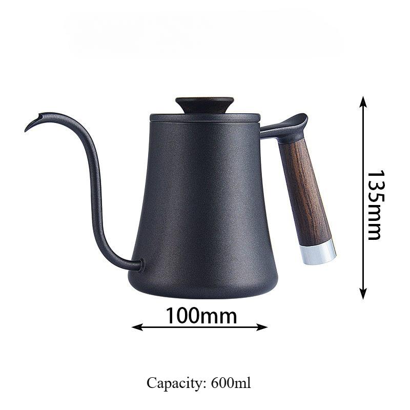 Sada hrnce na extrakci překapávané kávy, dlouhá hubička, filtrační hrnec s jemným ústím, nerezový hrnec na ruční přípravu kávy