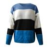 And Winter Women New Round Neck Color Matching Comfortable Loose Sweater