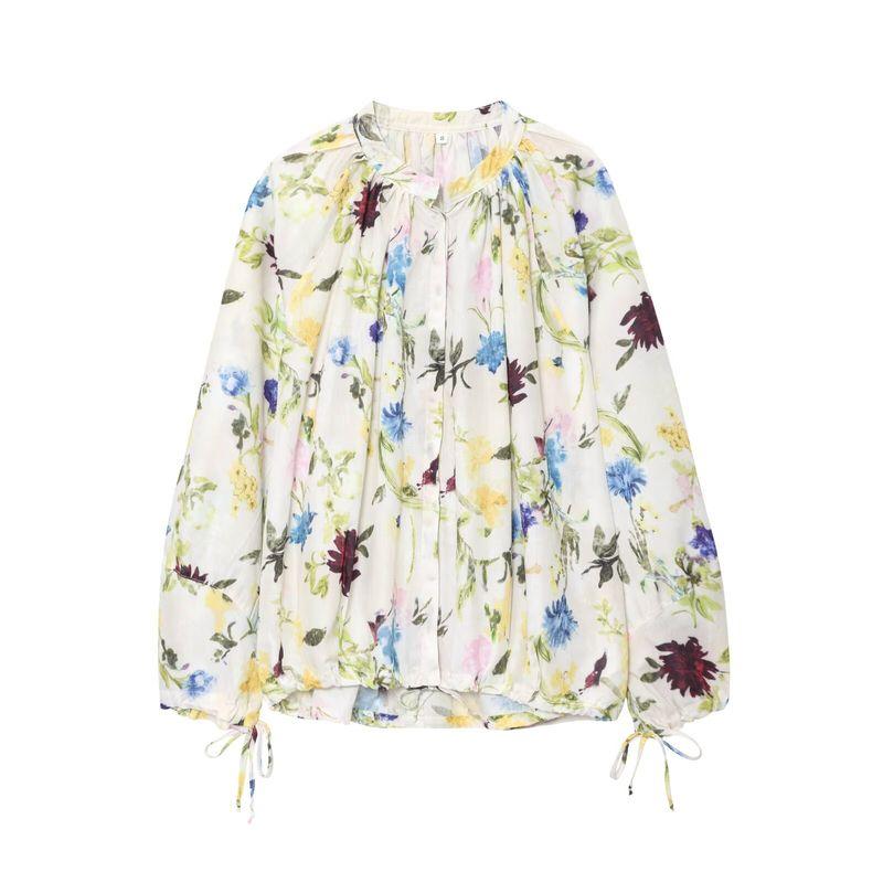 Kaslead New Women Clothes Western Style Fashion Loose All-Match Print Shirts 4043079