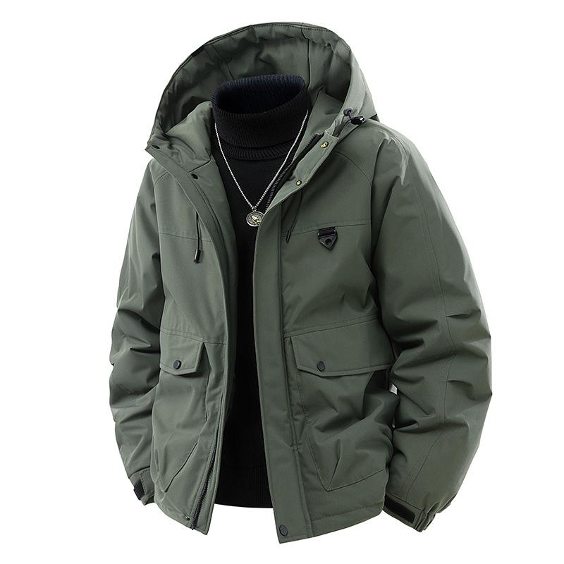 2025 Men's Plus Size Winter Windproof Cotton Jacket - Outdoor and Workwear