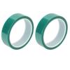2 Stück Hochtemperatur-Klebeband PET 0,06 mm Dicke 25 mm Breite 33 Meter Länge Grün Isolierband