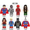 Minifigures Super Heroes Wander Woman The Flash Bat-man Aquaman Building Blocks Toys
