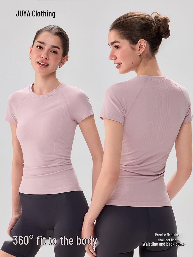 Women's Breathable Seamless Slim Fit Yoga and Running T-Shirt