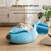 All-Season Warm Banana Boat Pet Bed for Cats and Small Dogs