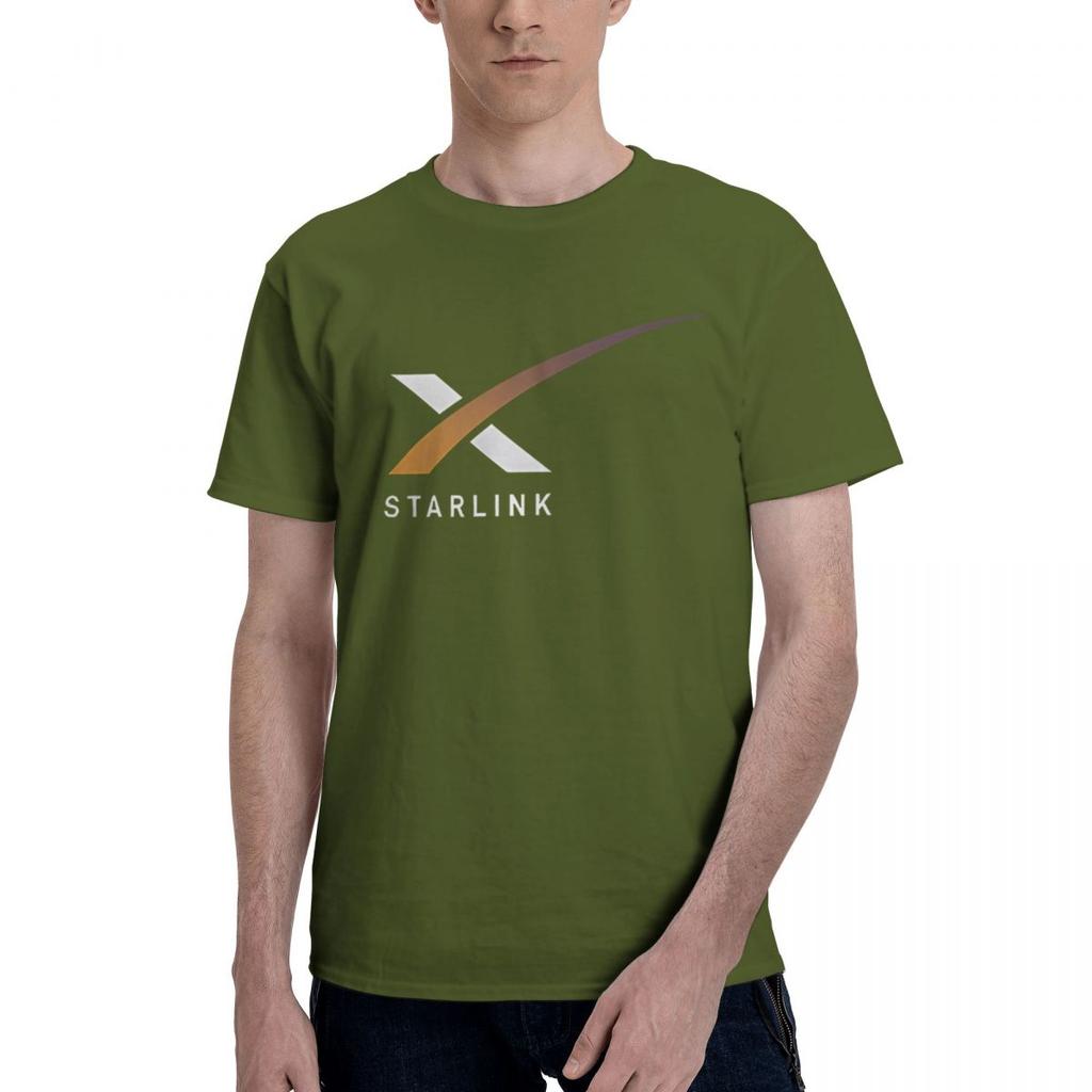 Space X Starlink 100 Cotton Casual Breathable Confortable TShirt Designer Clothes Men T Shirt Men