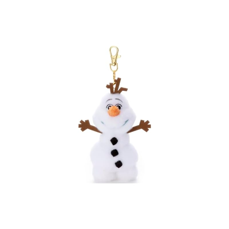 Disney Character Fluffy! Olaf Key Charm Mascot Plush Toy, Approximately 15cm Tall