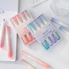 4pcs Highlighter Pens Set Summer Mild Color Gradual Sunrise Spot Liner Marker for Drawing Painting Office School A7160