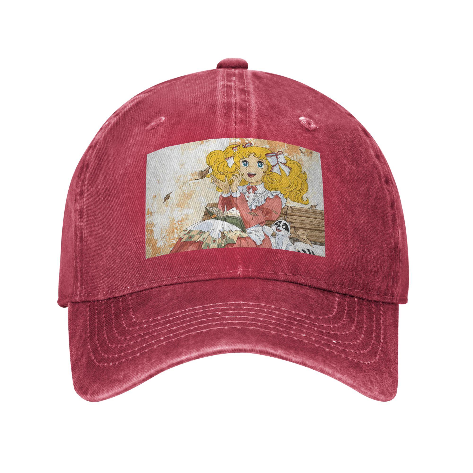Unisex Baseball Hats Candy Candy Anime Denim Streetwear Baseball Caps Hip Hop Cap Casquette One Size