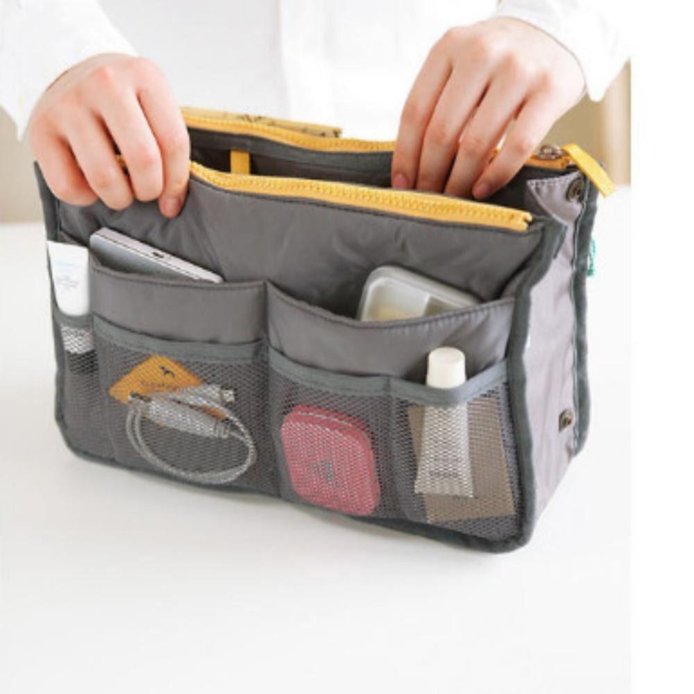 Newly Insert Liner Women's Bag Storage Bag Zip lock Bag Makeup Pouch Travel Cosmetic Handbag