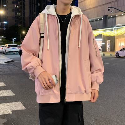 Giacca Autunnale Finta Due Pezzi Giacca Giacca da Uomo Casual Giacca Larga Versatile