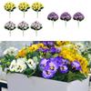 Summer Floral Decor UV-Proof Pansy Set Vibrant Faux Flowers