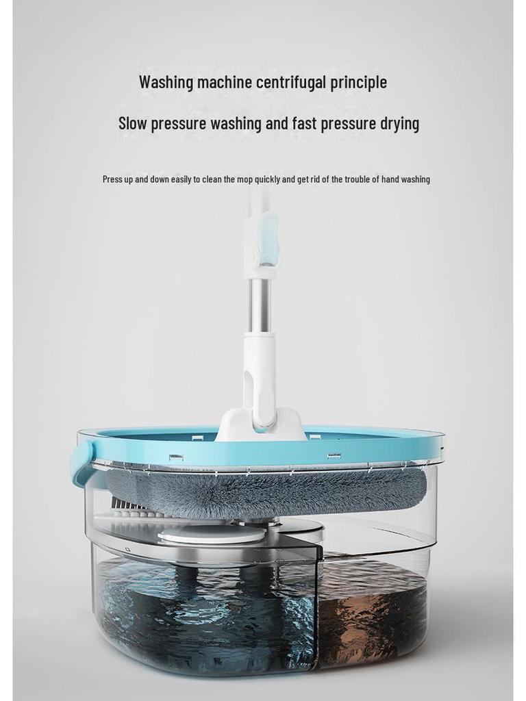Hands-Free Automatic Rotating Mop with Spin-Dry Bucket for Effortless Cleaning
