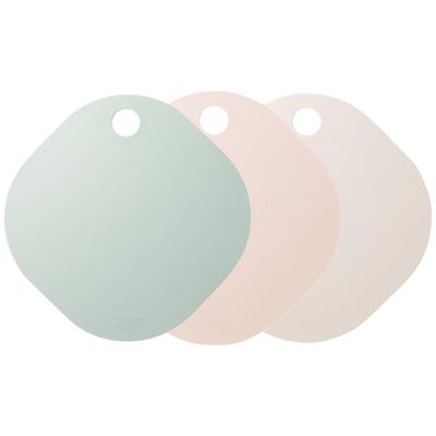 Cutting Board Nikii Green Pink Beige Set of 3 Width X Depth X Thickness Cutting Board Made In Japan Dishwasher Safe Antibacterial Small Mini Cutting