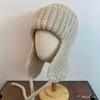 Liu Zhimin Coarse Wool Ear Protection Hat Women's Autumn and Winter Flying Hat Balaclava Hat Shows a Small Face Knitted Lei Feng