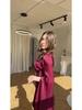 Spring Women's Elegant Flowy Long-Sleeve Dress - European American 2025 Style