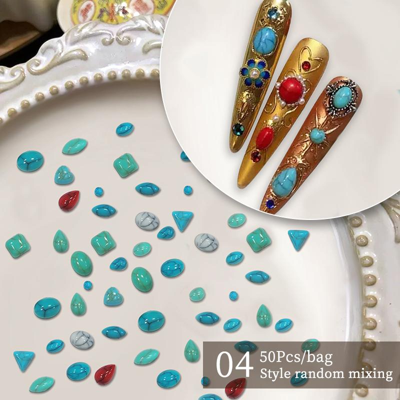 50 ks mini kosočtvercové kamínky na nehty s plochým dnem, AB barva, zdobení nehtů, křišťálové drahokamy, oslnivá manikúra, 3D dekorace na nehty
