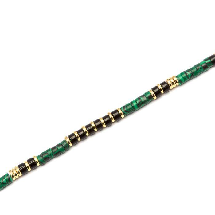 Bracelet - Luxenter - Ilmina - Argent 925 - Malachite - finition or 18k