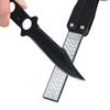 Foldable Knife Sharpener Gritstone with Non-Slip Handle Outdoor Sharpening Whetstone Portable Double Side for Outdoor Use