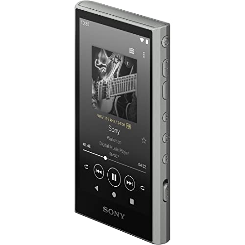 Sony Walkman NW-A306 32GB A300 Series MP3 Player Bluetooth Android Support Touch Panel 36 Hours Hi-Res Streaming LDAC aptX HD 360 Reality Audio Gray