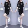 Complete Set of Loose and Casual Summer Short-sleeved and Short-shorts with A Stylish Tummy Cover