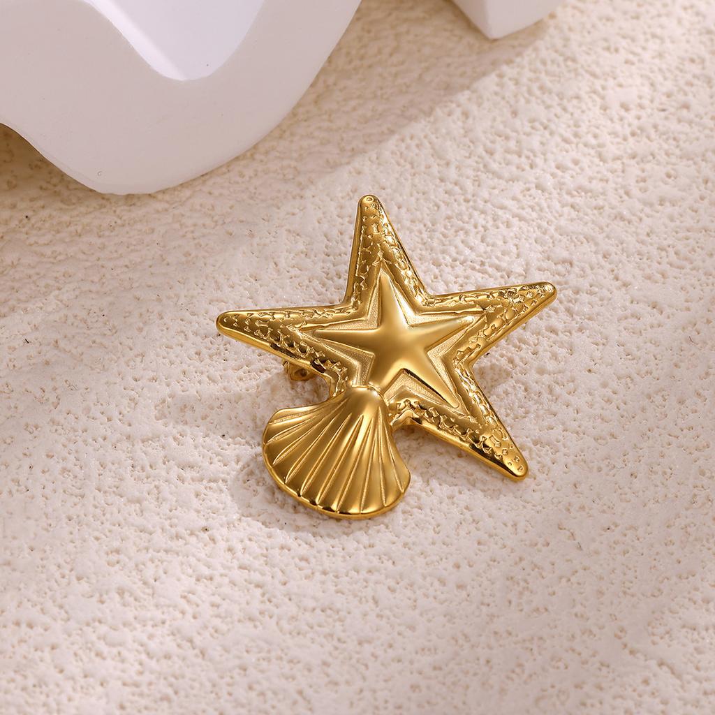 Spilla da Donna Elegante Colore Oro Decorazione Spirale Geometrica Fiore di Sole Spille Acciaio Inossidabile Impermeabile Gioielli per Feste Matrimoni