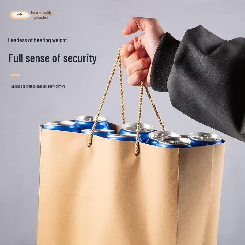 Keruier Kraft Paper Gift & Takeout Bags with Handles