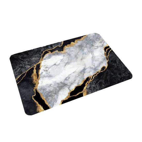 Marmorierung Bereichsteppich Weich Rutschfest Saugfähig Fußmatte Abstrakt Modern Eingangsteppich Fußmatte für Badezimmer Küche Schlafzimmer Wohnzimmer Dekor