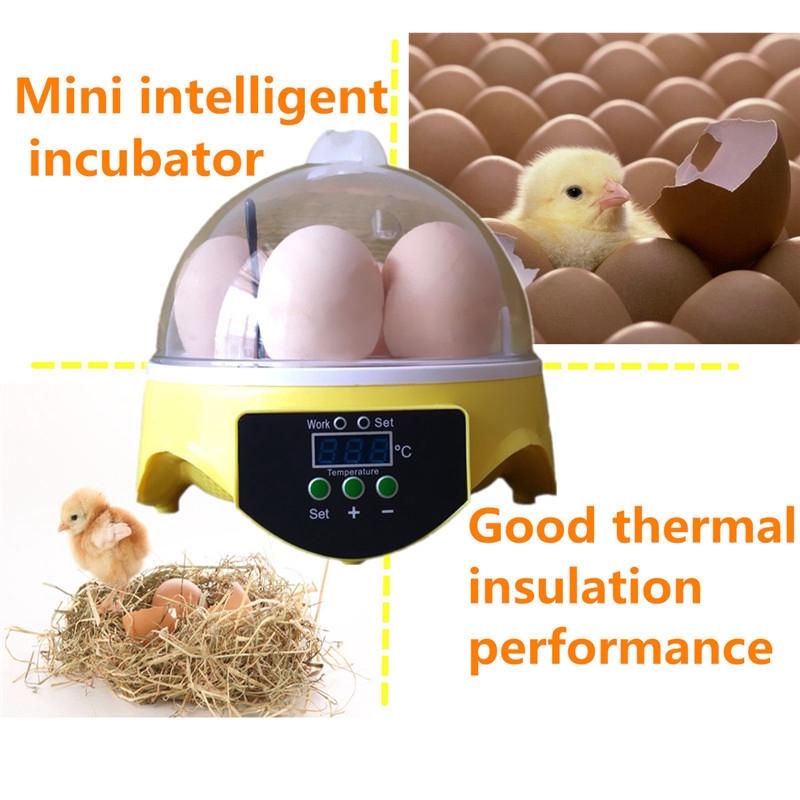7 Eggs Capacity Incubator Mini Egg Incubator Brood Machine Chicken Duck Hatcher Electronic Automatic Incubator Brooder New