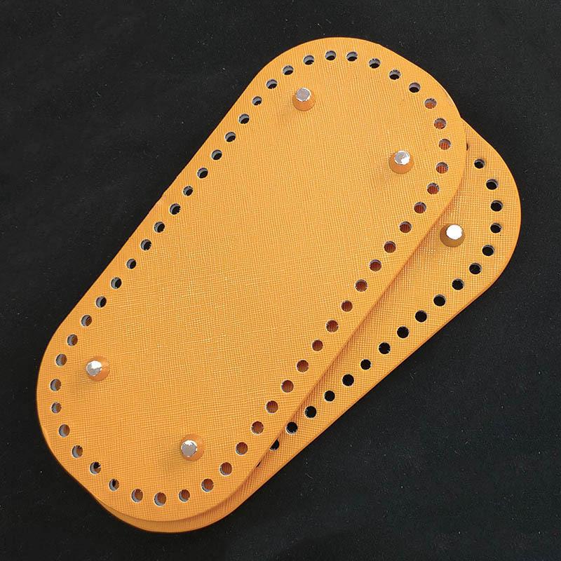 Oval Leather Crochet Bag Base - Hardened Handmade DIY Woven Bag Bottom Plate