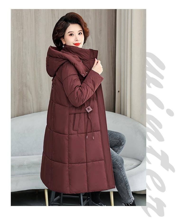 Podzimní a zimní dámské bundy pro ženy středního a staršího věku, dámské bundy slim střihu střední délky, zateplené, větruodolné