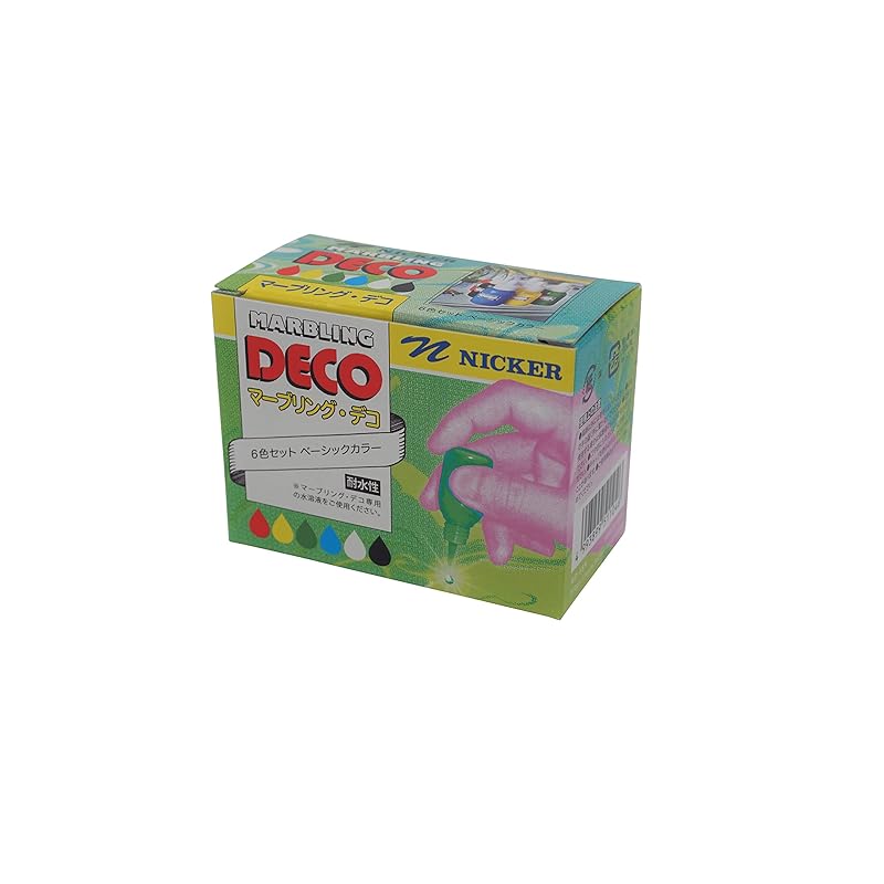 Nicker paint colour) marbling deco 6 color set basic color MD-6BN