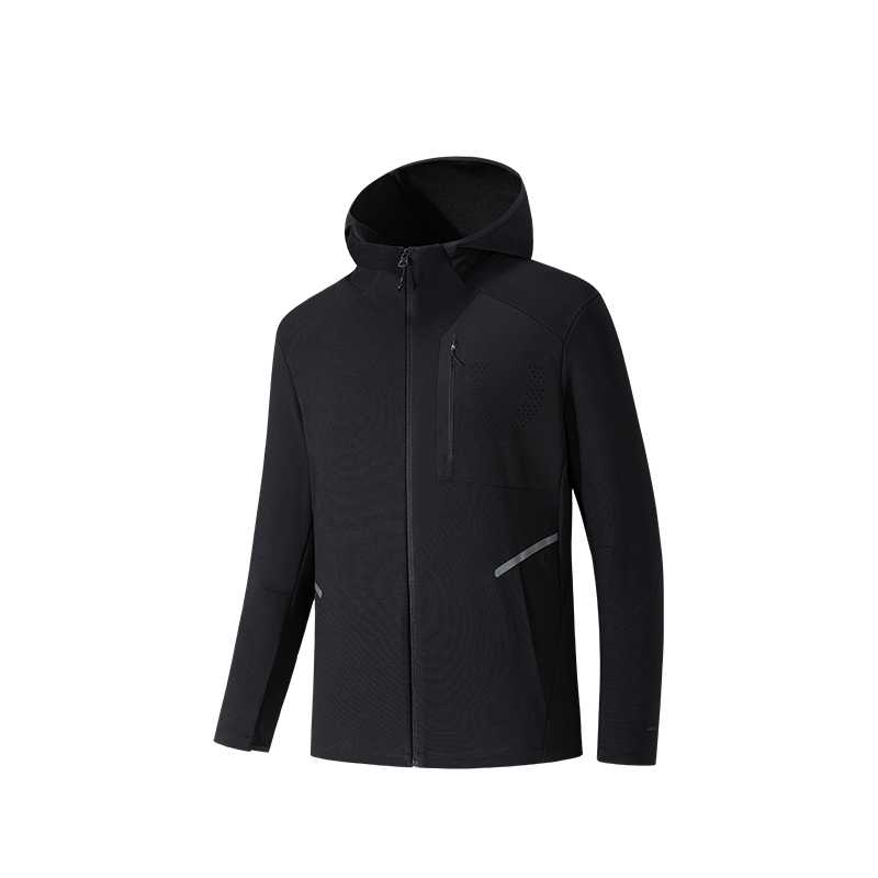 Anta Ss26 Champion Solid Color Hooded Zip Knit Jacket Men jackets Black 152610707-5 L