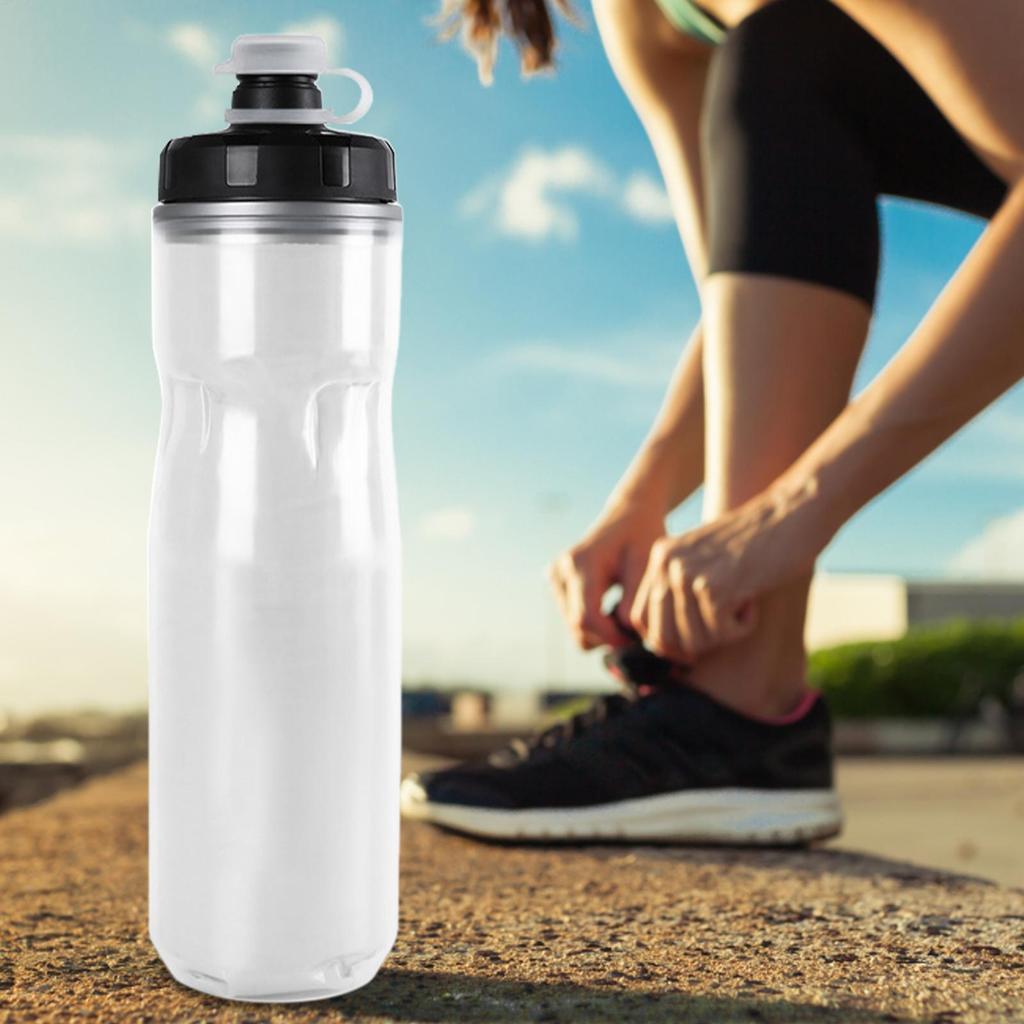 Gym Water Bottle 720ml Insulated Reusable Hydration Supplies Insulated Bike Water Bottle For Cycling Riding Running Gym Outdoor