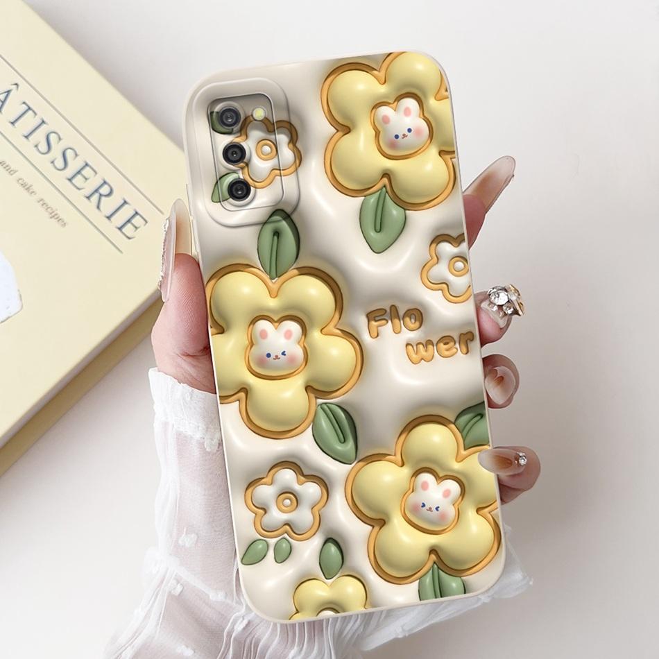 For Samsung Galaxy A03S A02S Cute Panda Rabbit Cartoon Soft Silicone Case For Samsung A02s A03s Camera Protective Phone Cases