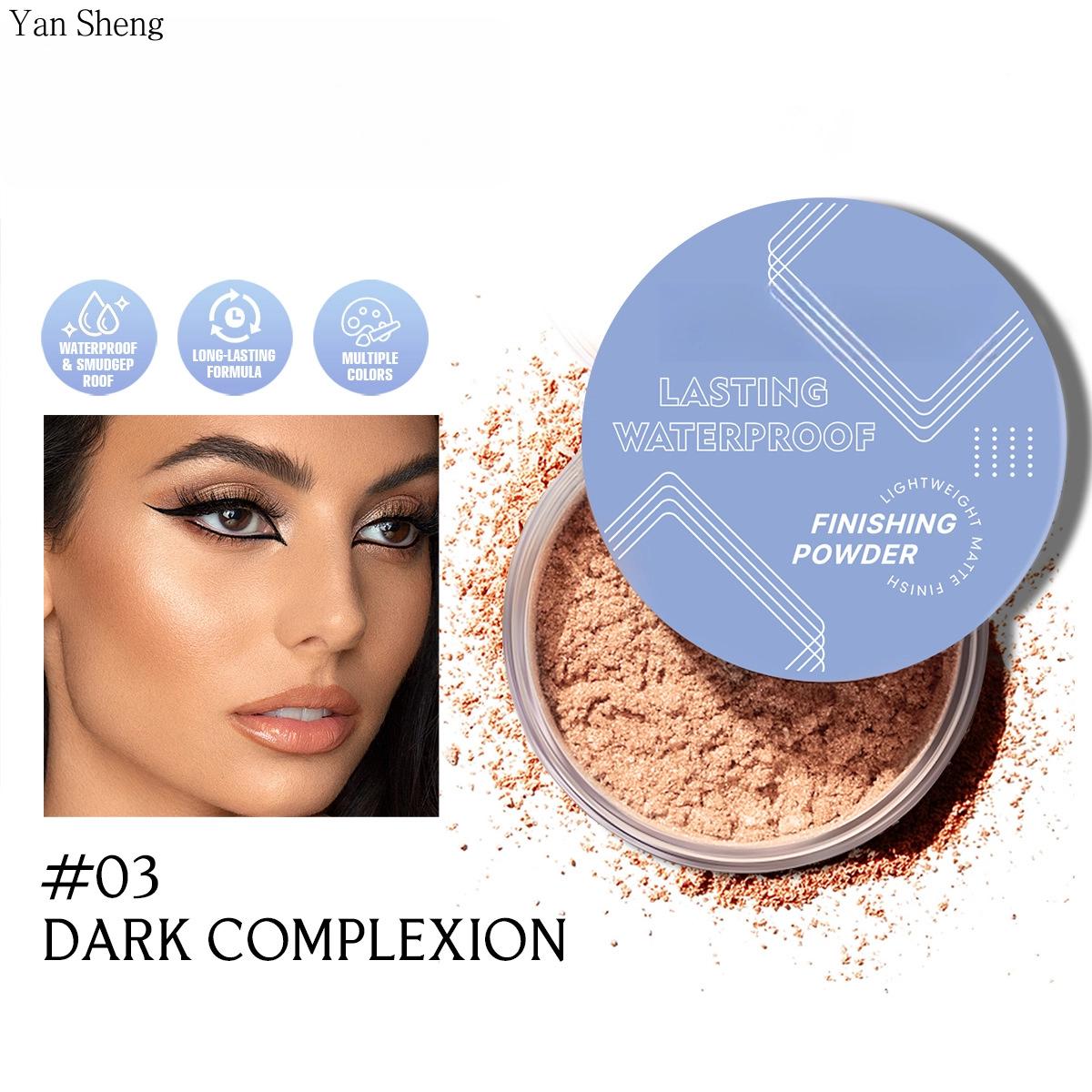 

Стойкая водостойкая пудра для макияжа Натуральный восстанавливающий консилер Осветляющая Не забивающая поры пудра 03#