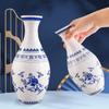 3D Puzzle Vase Blue and White Porcelain Design DIY Flower Vase Home Decoration 160 Pieces Puzzle Vases for Flower Arrangements