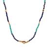 S925 Sterling Silver Irregular Silver Beads Natural Chalcedony Lapis Lazuli Colored Treasure Beaded Necklace Women'S Earrings