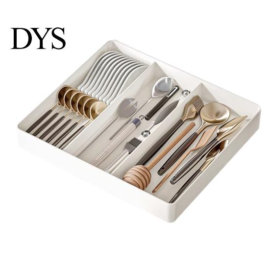 Kitchen Drawer Divider Telescopic Tableware Storage Box Classification Organization Expandable Large Capacity Multi Space-saving Utensil Holder