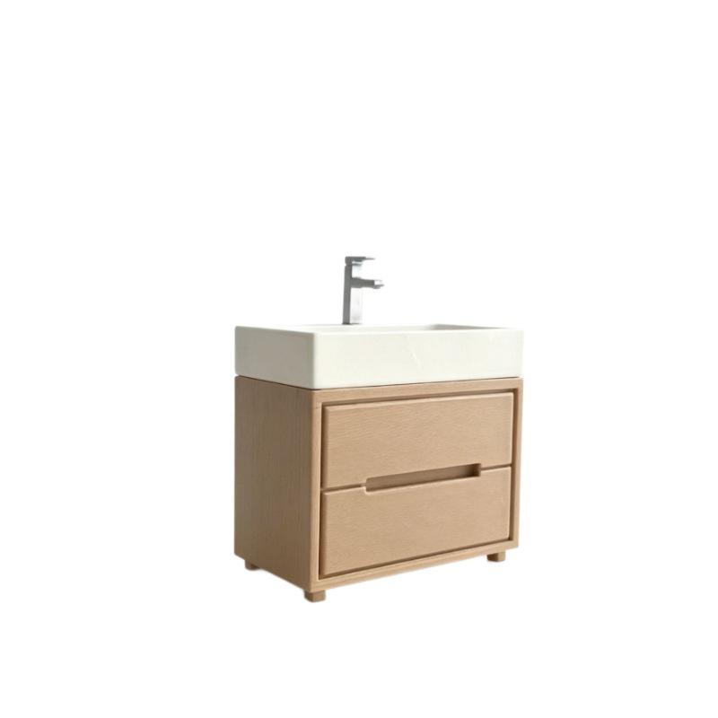 Miniature Vanity Sink Cabinet Dollhouse Furniture Modern Style Bathroom Model Ornament for Collection Display