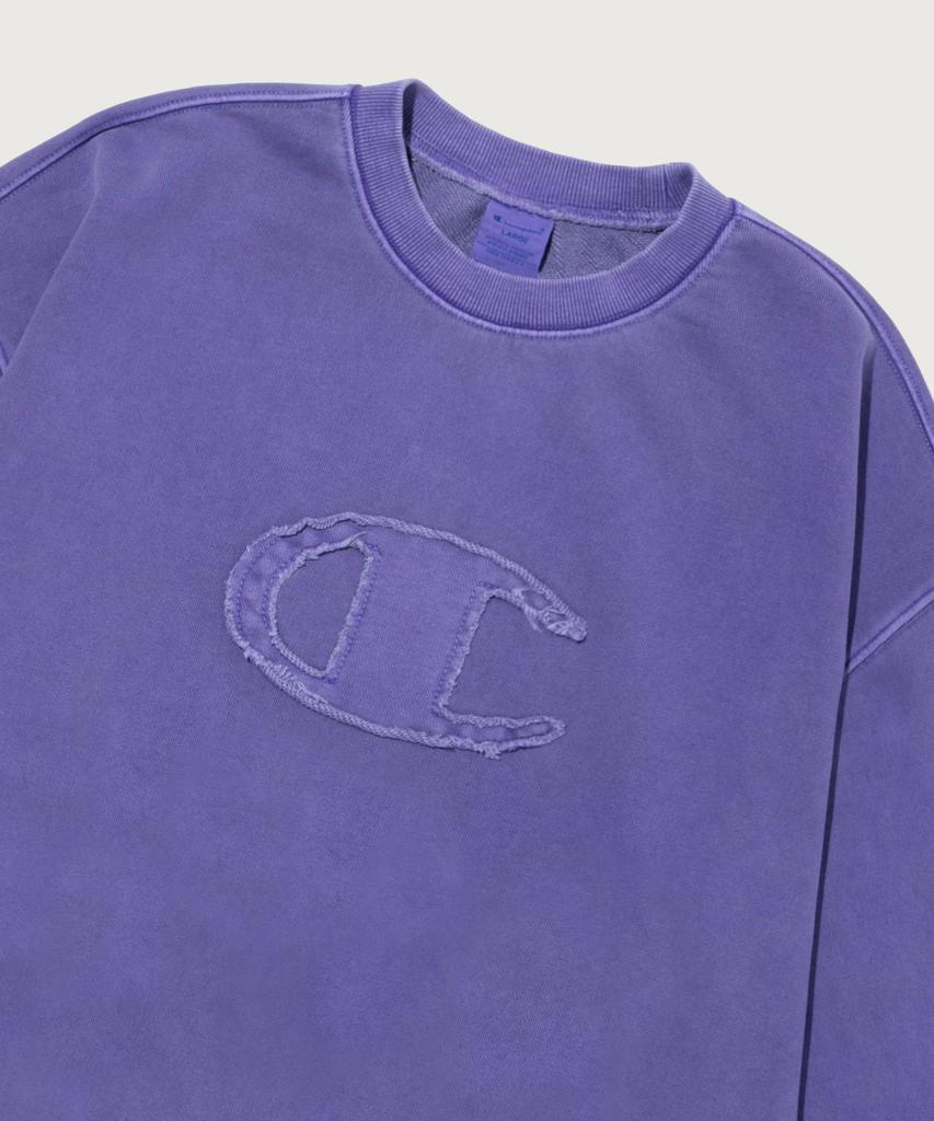 Champion C Logo Pigment Oversized Sweatshirt Purple