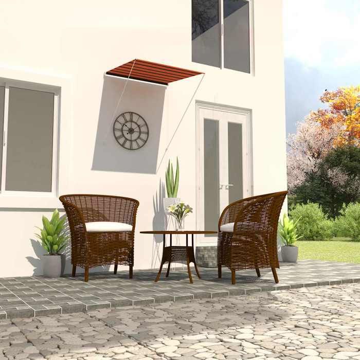 VidaXL Retractable Awning Patio Awning Balcony Awning Outdoor Garden UV Resistant Window Shading 100x150 145893