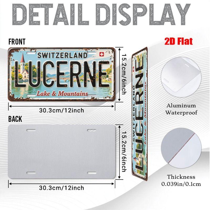 Urban City Theme Metal Tin Sign for Bar Garage Interior