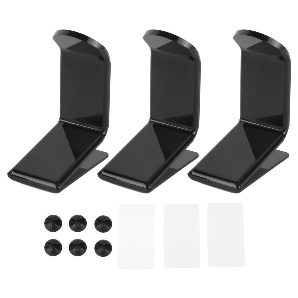 3 Stück Wandhalterung Gamecontroller Halter Ständer Acryl Unter dem Schreibtisch Desktop Spielekonsolenhalter Schwarz