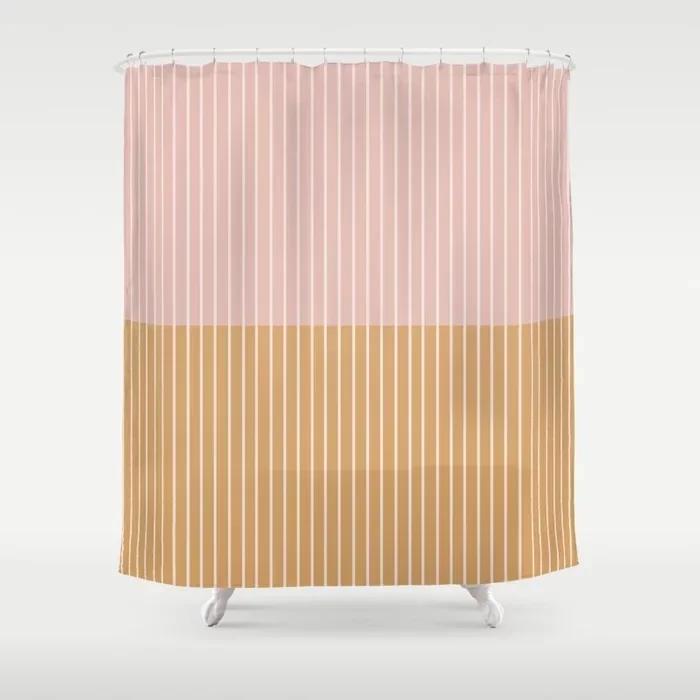 Simple Colorful Lines Modern Fashion Pattern Shower Curtain Home Decoration Creative Personalized Shower Curtains
