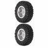 2Pcs RC Wheels Metal Remote Control Car Tires Replacement Parts for   SCX24 90081